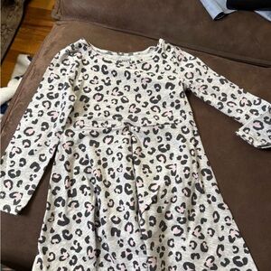Leopard Print Long Sleeve Dress